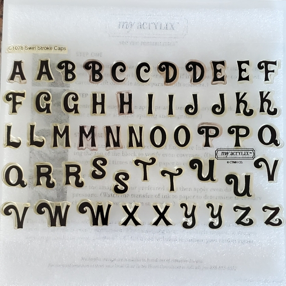 Close To My Heart Swirl Stroke Caps Clear Acrylic Stamps (C1078) - Picture 1 of 3